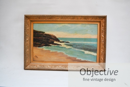 Australian-Colonial-School-Art, Seascape, E. Hill-Artist, Colonial-School-Art 