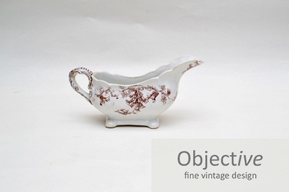 Doulton-Burslem-Gravy-Boat, Doulton-Burslem, Gravy-boat, Wattle-Pattern,