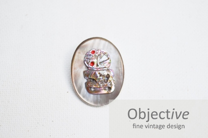 New-Zealand-Silver-Brooch, Tiki-Brooch, 