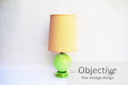 Scandinavian-Cased-Glass, 70's-Table-Lamp,