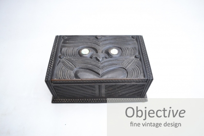 Maori-Carved-Lidded-Box