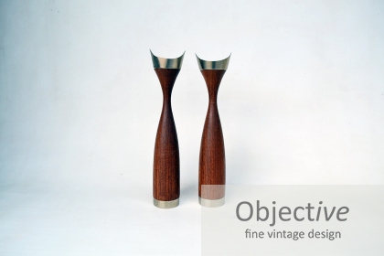 Mid-Century-teak-Candle-Sticks, teak-Candle-Sticks,